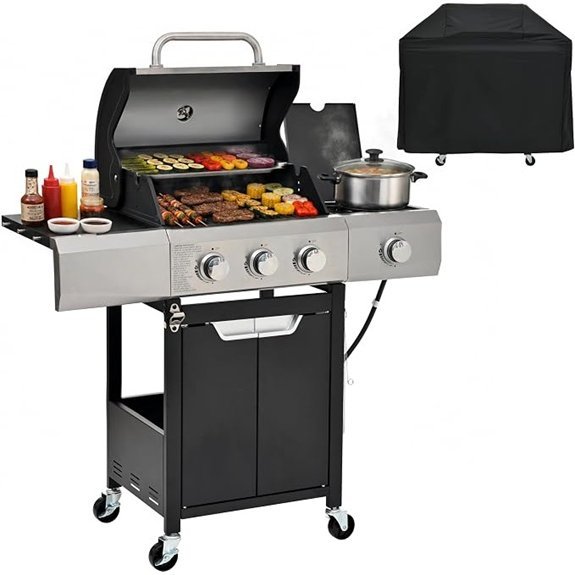 endark 3 burner propane grill
