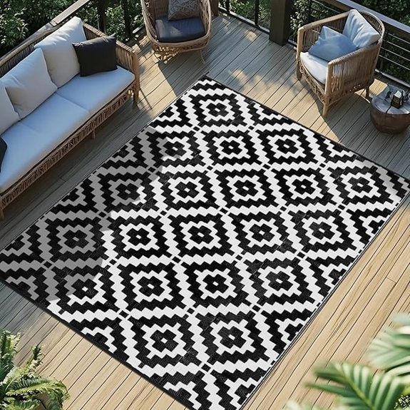 favoyard outdoor reversible rug 5x8