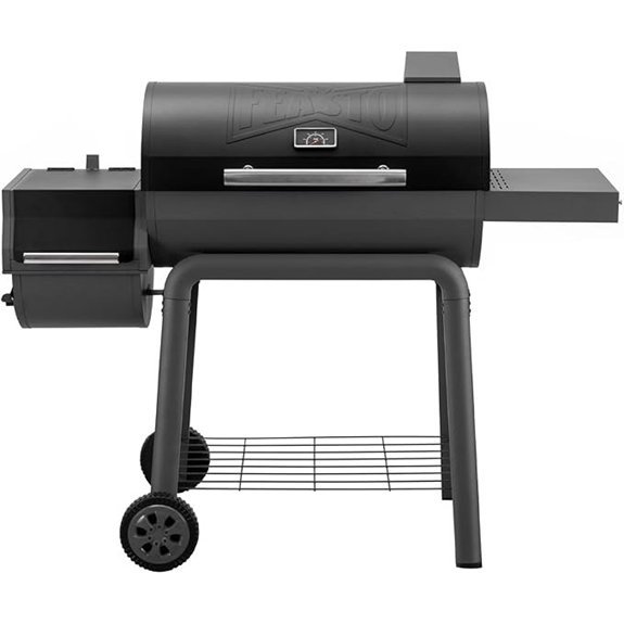 feasto heavy duty grill with offset smoker