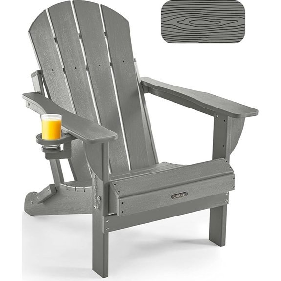 folding adirondack chair grey