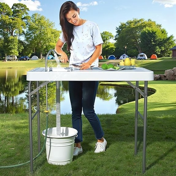 folding fish cleaning table