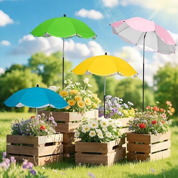 four pack plant umbrellas