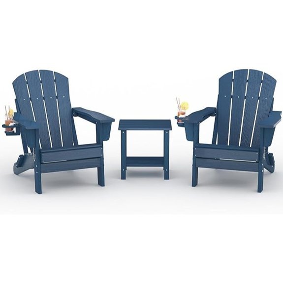 garveelife folding adirondack chair set