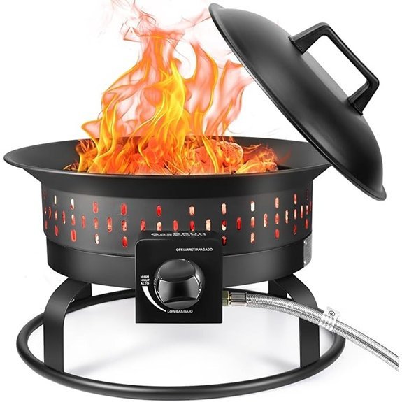 gas bruh 19 inch portable fire pit