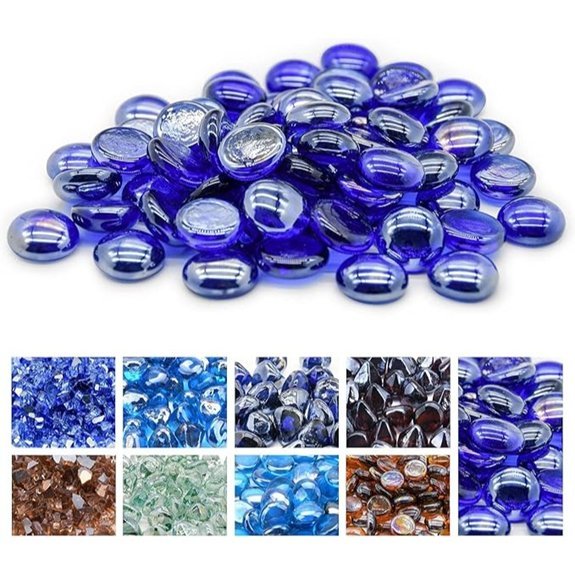 gassaf blue fire glass beads