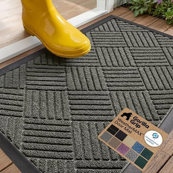 gorilla grip doormat gray diamond