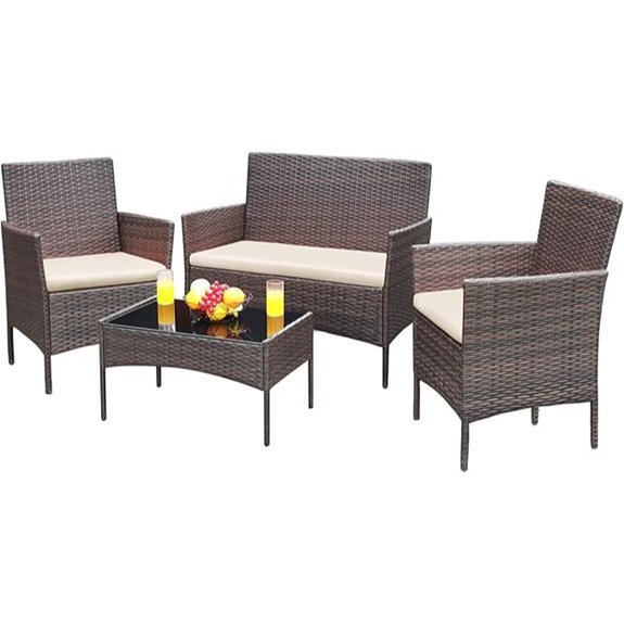 greesum 4 piece wicker set