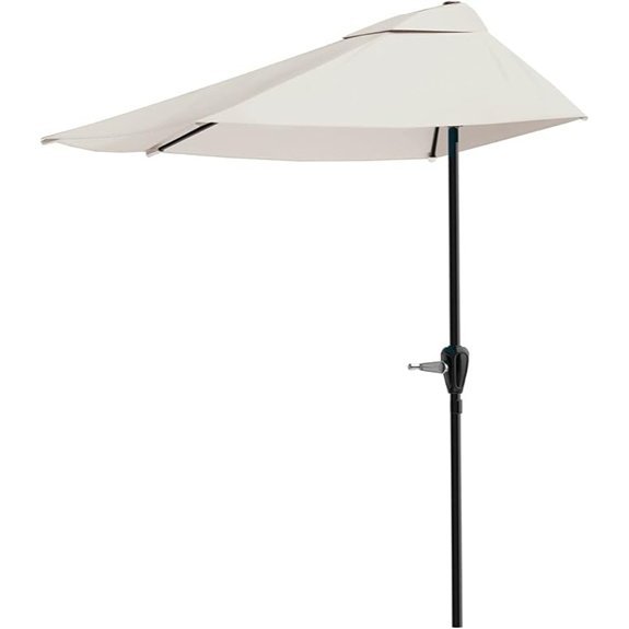 half umbrella outdoor patio shade