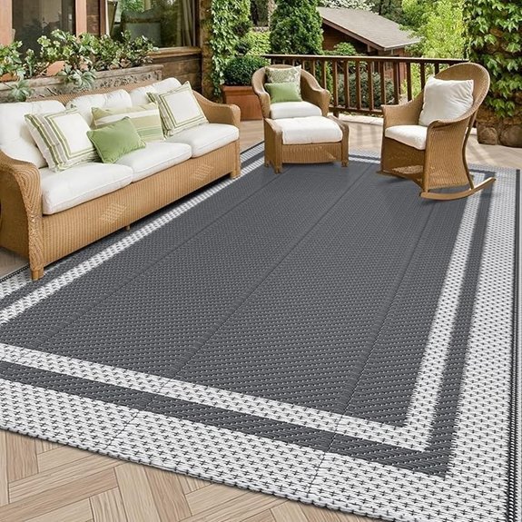happytrends reversible outdoor rug