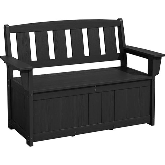 hdpe outdoor storage bench