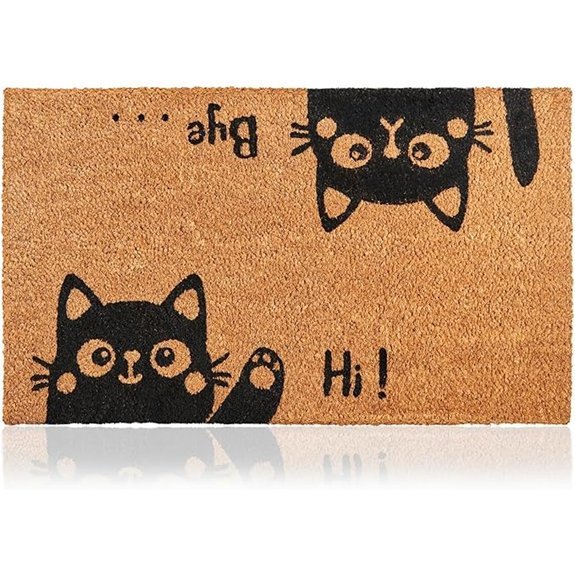 hi bye cat coir door mat