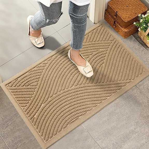 hiyard beige front door mat