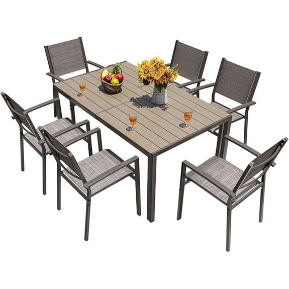 homall 7 piece patio set