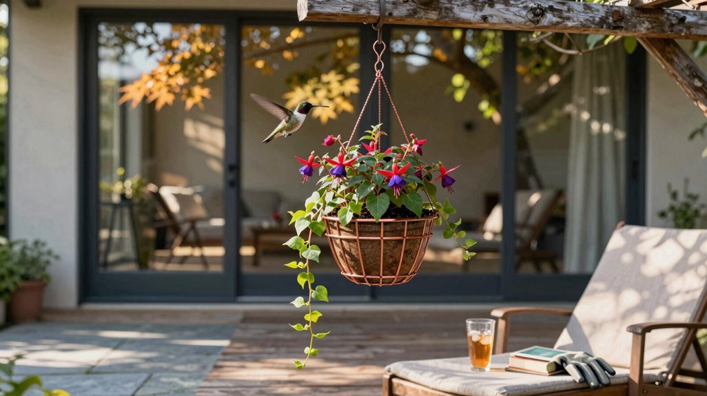 hummingbird friendly hanging basket recommendations