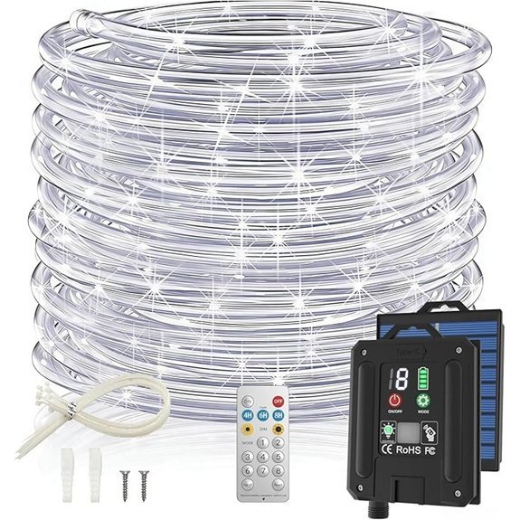 icrgb solar rope lights 66ft