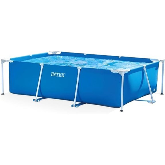 intex rectangular pool frame above ground