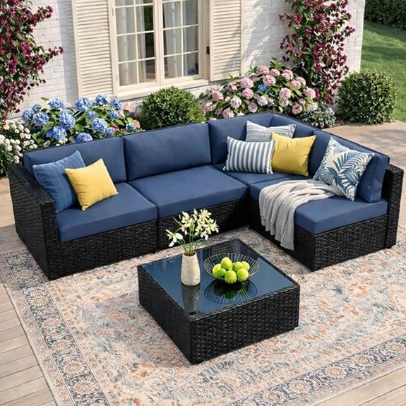 jamfly 5 piece wicker set