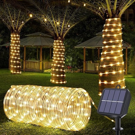 jnaurb 66ft solar rope lights