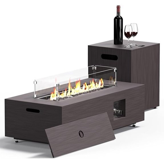 jocoevol 42in propane fire pit table
