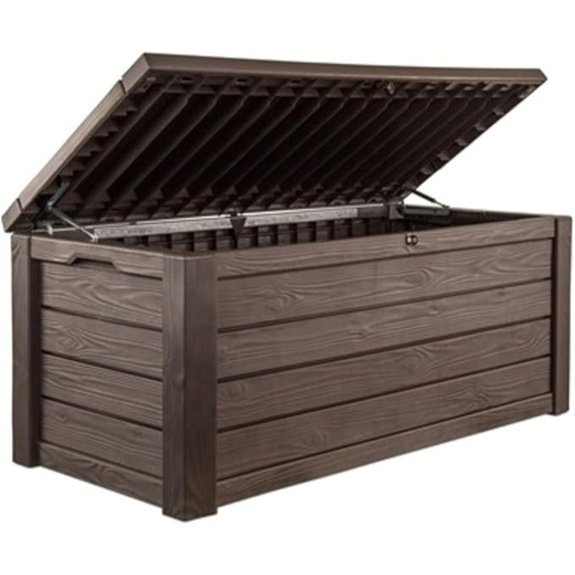 keter brown 150 gallon deck box