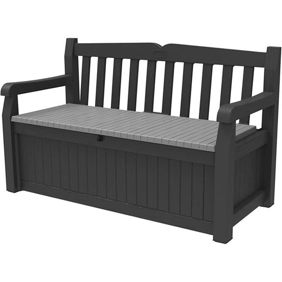 keter solana 70 gallon bench
