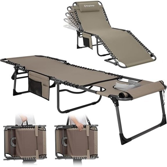 kingcamp tanning lounge chair