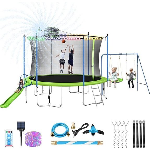lyromix trampoline with slide