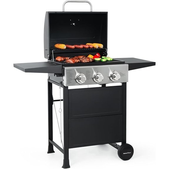 master cook 3 burner grill