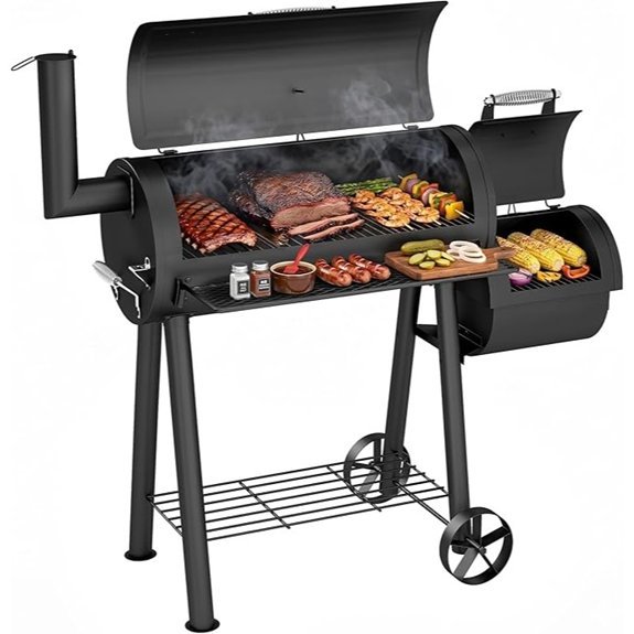 mfstudio charcoal offset smoker grill