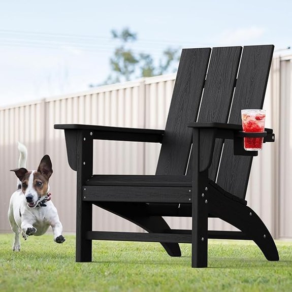 modern adirondack chair hdpe cupholder
