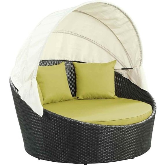 modway siesta wicker daybed details