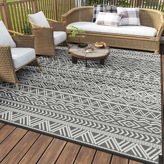 montvoo 5x8 boho grey rug