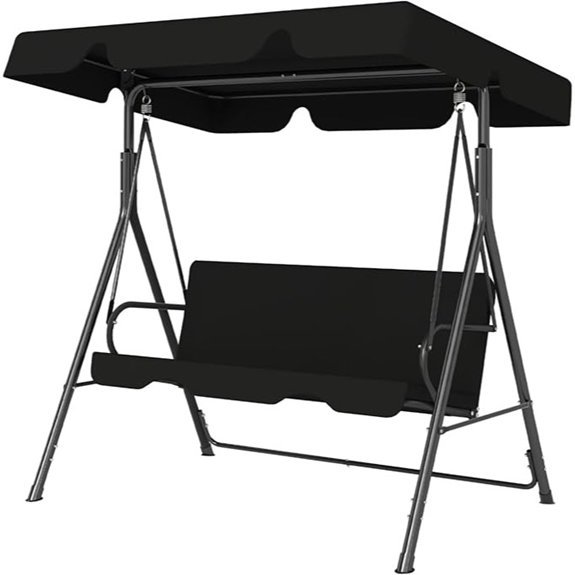 murago black outdoor patio swing