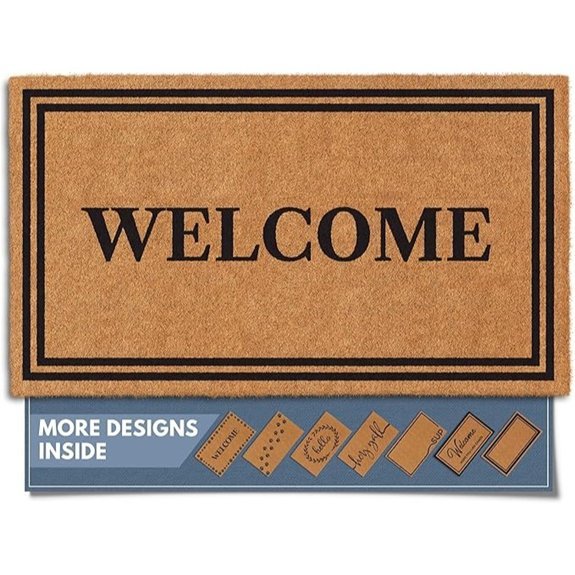 natural coco coir doormat 17x30 welcome