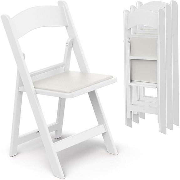 nazhura white folding patio chairs