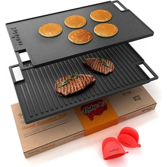 nutrichef cast iron griddle