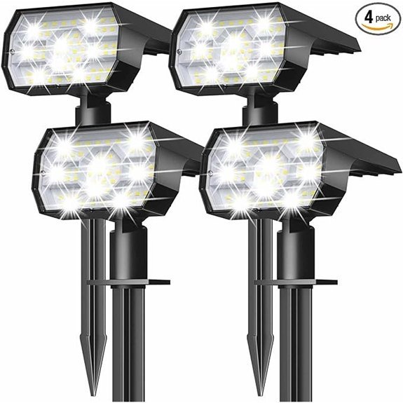 nymphy solar spotlights ip68 waterproof