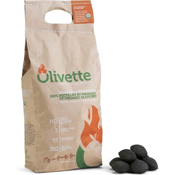 olivette organic charcoal briquettes