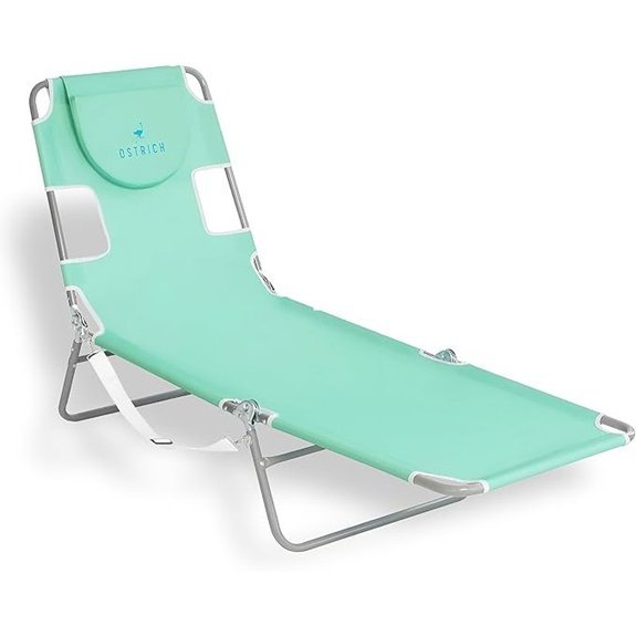 ostrich teal chaise lounge