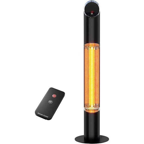outdoor 1500w patio heater black