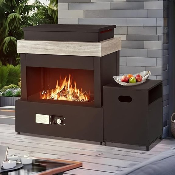 outdoor 50 000 btu propane fireplace