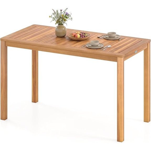 outdoor acacia dining table for 4 6
