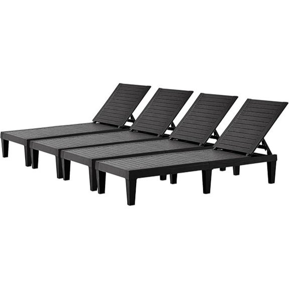 outdoor chaise lounge set 4