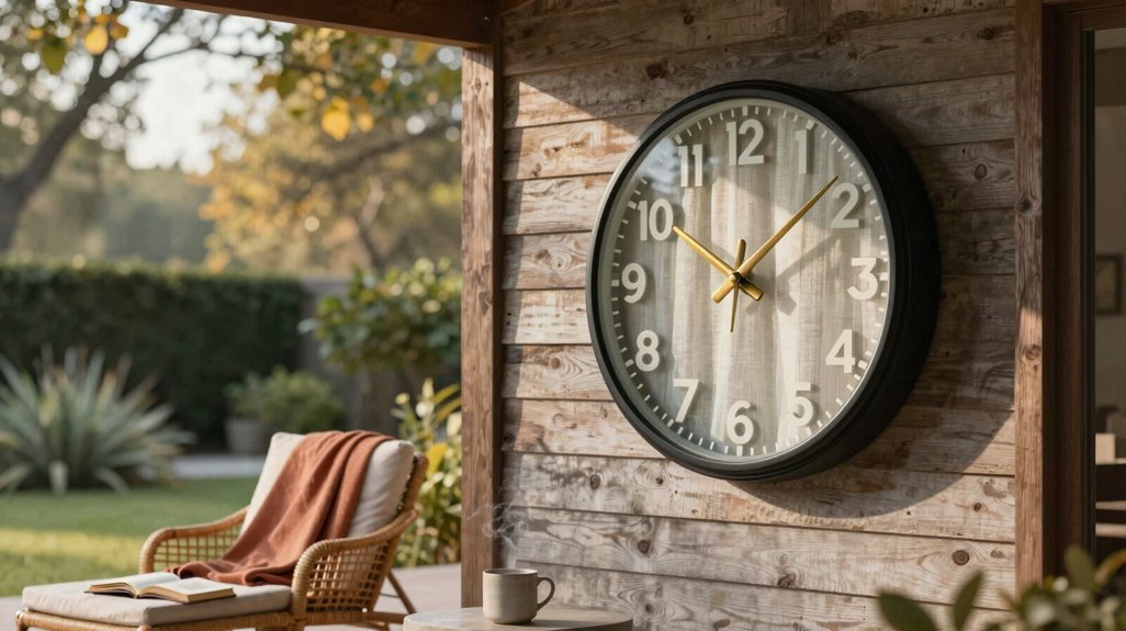 outdoor clocks weatherproof stylish 2026