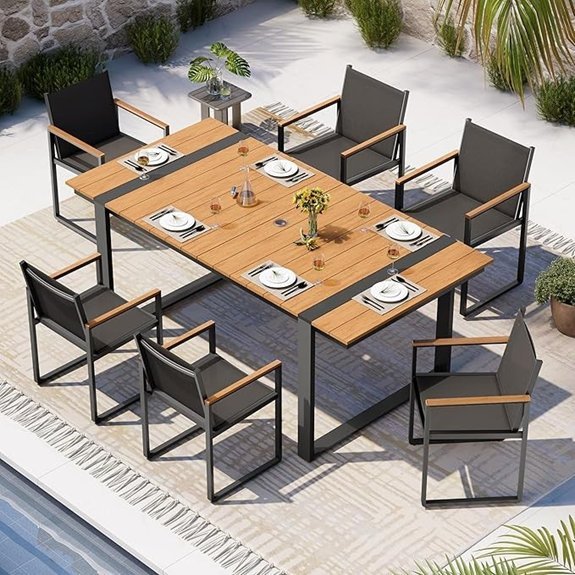 outdoor dining set 7 piece