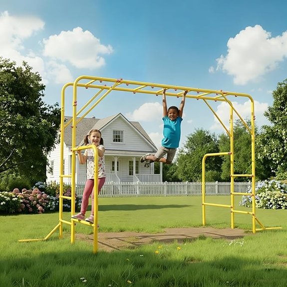 outdoor monkey bars kids climbing bar