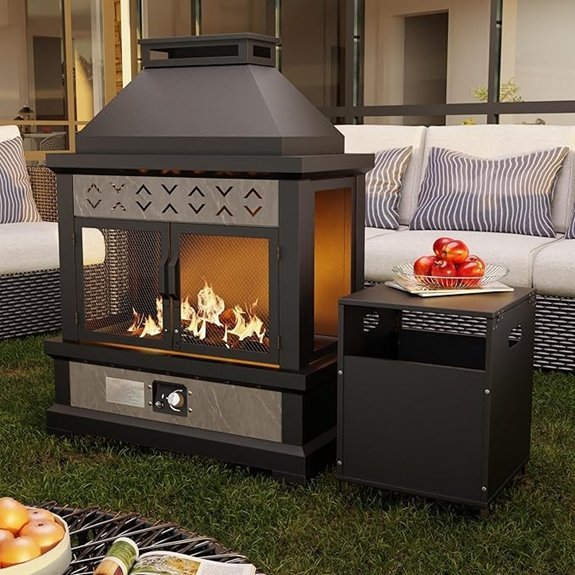outdoor propane fireplace 50 000 btu