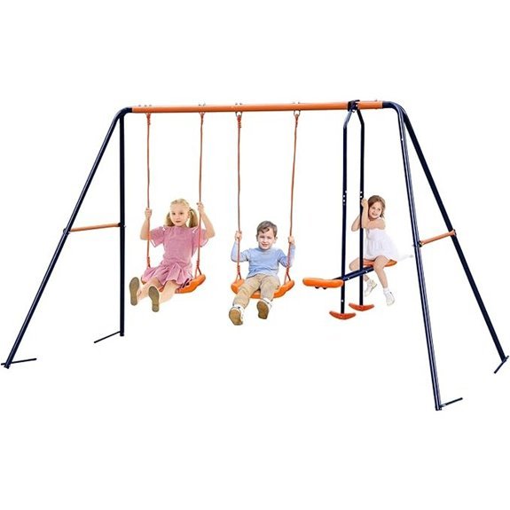 outdoor swing set 2 seat glider