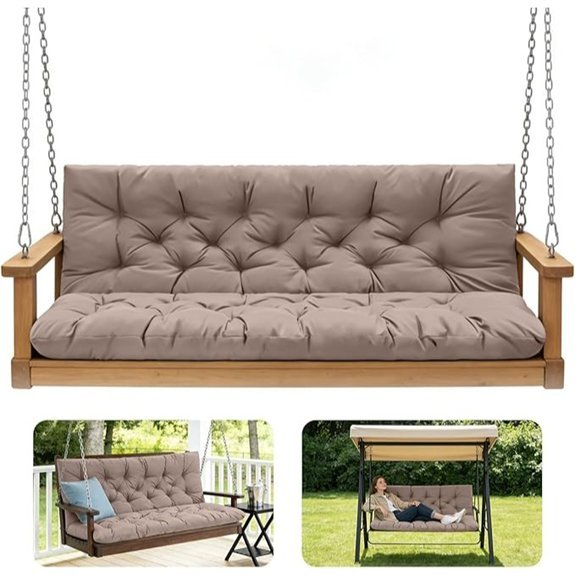 outdoor waterproof 3 seater swing cushion