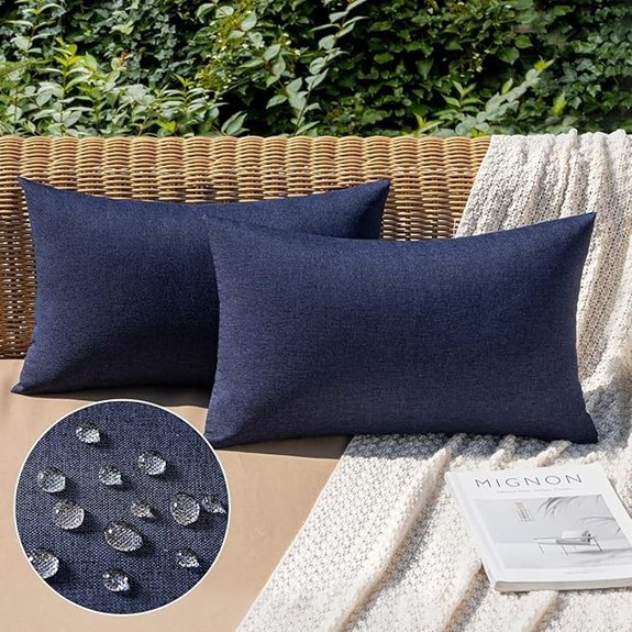 outdoor waterproof pillow covers navy